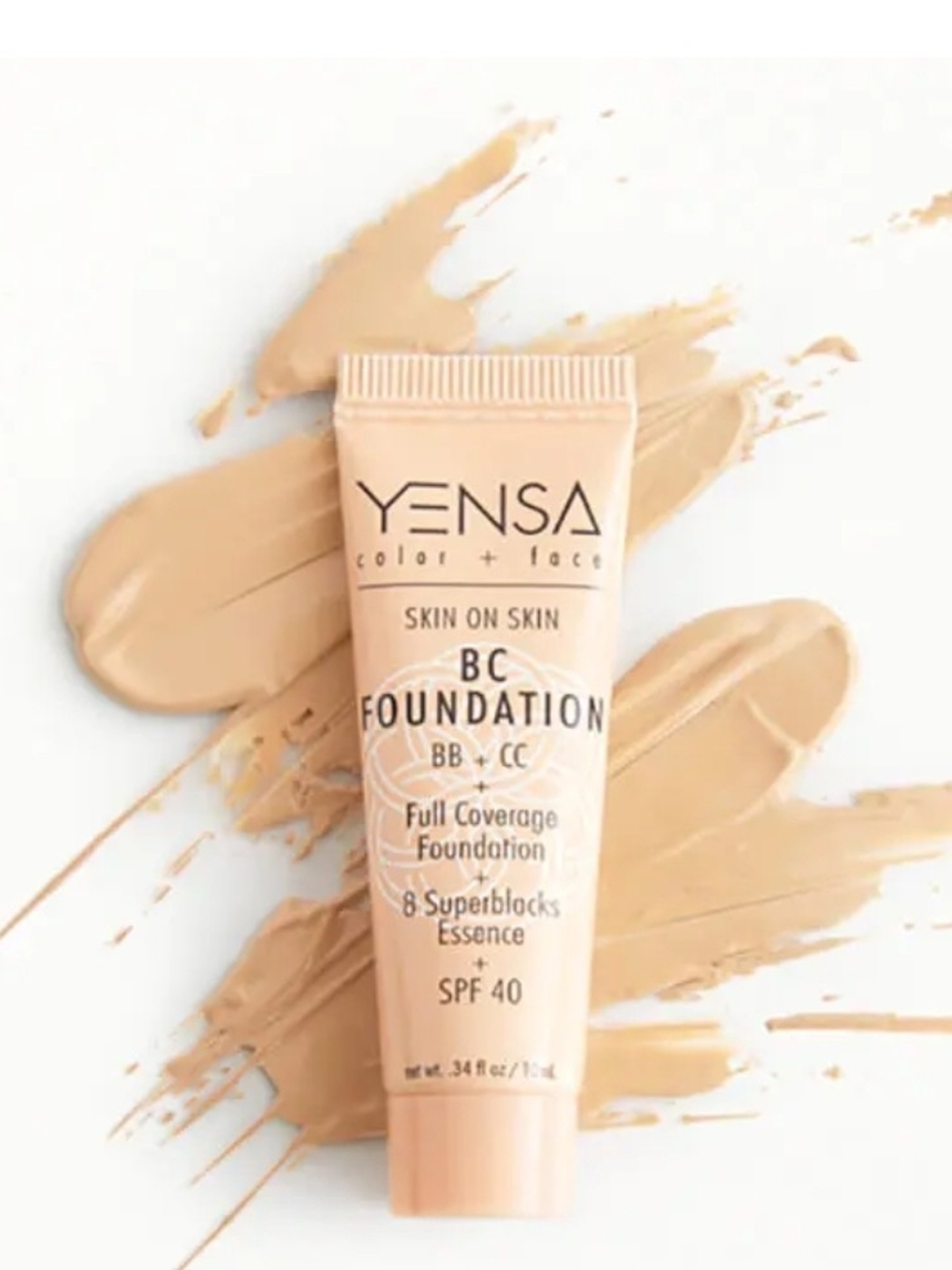 Yensa Skin On Skin BC Foundation Medium Warm Spf 40 Full Coverage New Sealed